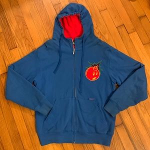 Rare The Hundreds Mens Adam bomb zip hoodie size M vibrant embroidery detail